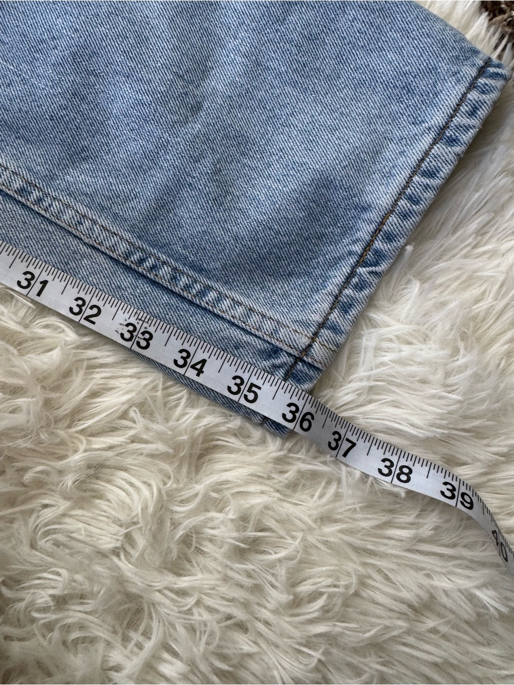Vtg Levi’s 505 straight leg jeans 31x36 long inseam light wash 90s rigid denim - Picture 14 of 16